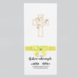 Kartka Z okazji ślubów zakonnych - zielony