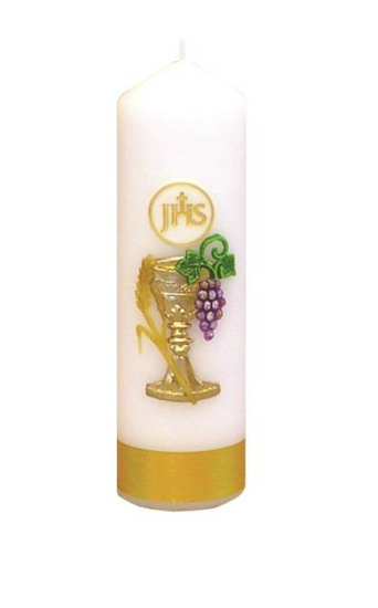 Świeczka komunijna - ozdobna