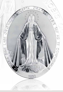 Srebrny obrazek. Matka Boża Niepokalana 