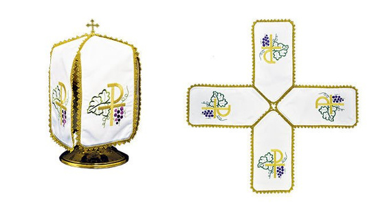 Welon na puszkę haftowany na planie krzyża PAX 