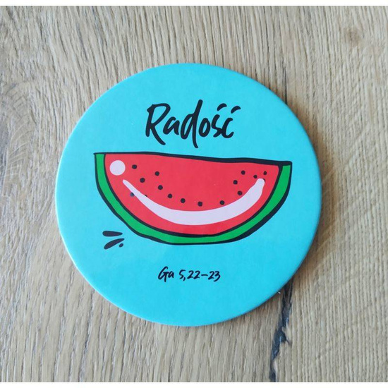 Podkładka korkowa okrągła - Radość