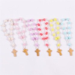 Dziesiątka różańca z akrylowych koralików