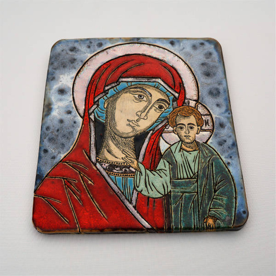 Ikona ceramiczna - MB Kazańska