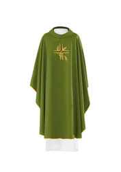 Zielony ornat haftowany - "Krzyż"