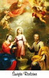 Obrazek plastikowy Św. Rodzina - z modlitwą o błogosławieństwo