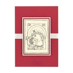 Kartka Ikona Matka Boża Włodzimierska - bordo