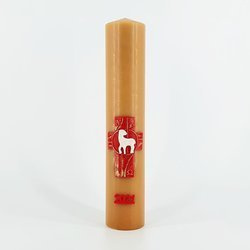 Świeca z aplikacją wosk - Baranek 2021