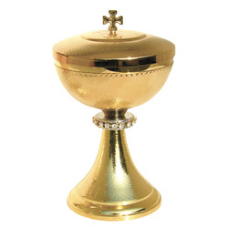 Puszka na komunikanty ze zdobionym buntem - 17,5 cm