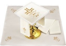 Bielizna kielichowa haftowana 100% len