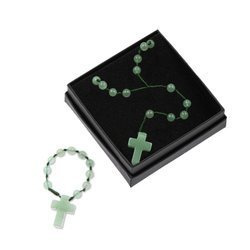 Zestaw - różaniec - dziesiątek różańca - zielony awenturyn - kamień naturalny - zapinanie - Pietra