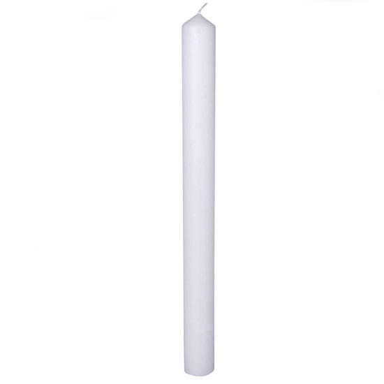 Świeca gładka biała