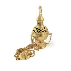 Trybularz pozłacany - 26,5 cm