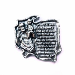 Modlitwa kierowcy - kontur Polski - srebrny