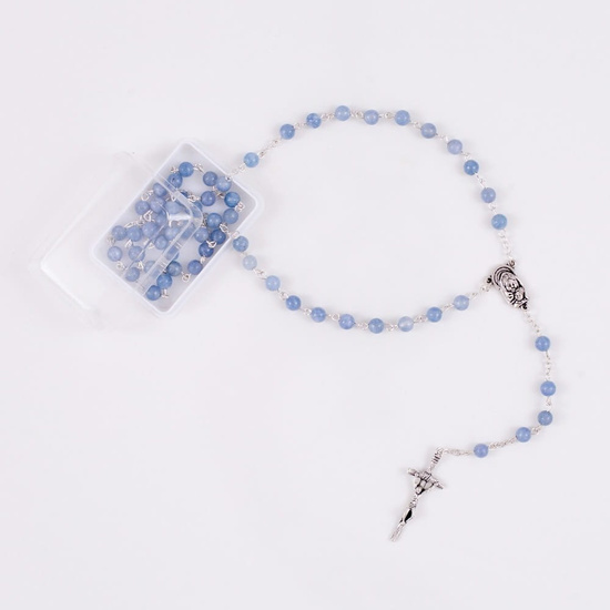 Różaniec z kamienia naturalnego w pudełku