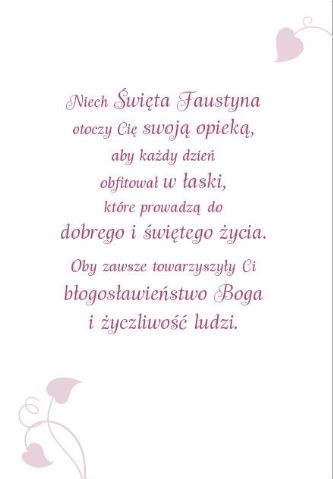 Karnet ze Świętymi 3. Święta Faustyna