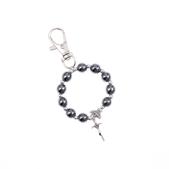 Dziesiątek różańca - brelok - hematyt
