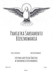 Pamiątka Sakramentu Bierzmowania A5 (komplet 10 szt.)
