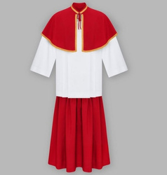 Peleryna i spódnica ministrancka (czerwona)