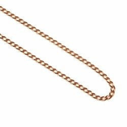 Srebrny łańcuszek - pancerka (3 mm) - pozłacany