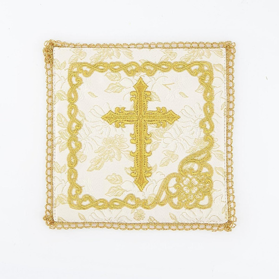 Palka haftowana krzyż - ecru