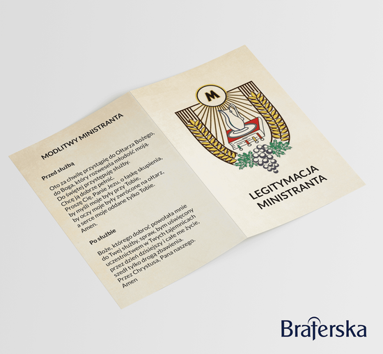 Legitymacja ministranta broszurka