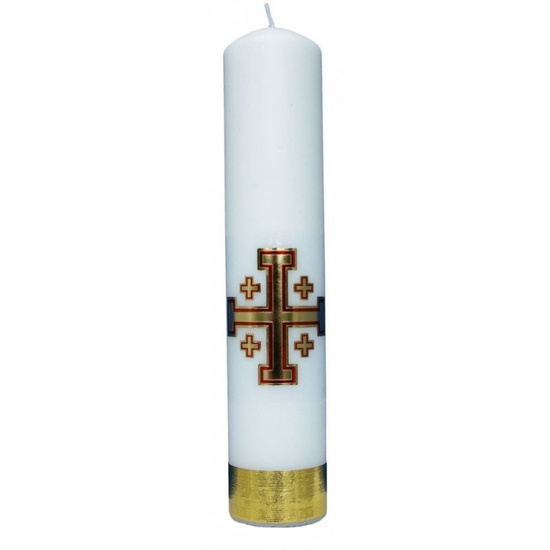 Świeca ołtarzowa- Krzyż Jerozolimski