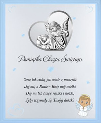 Pamiątka Chrztu Świętego - Panel w Odcieniach Błękitu dla Chłopca
