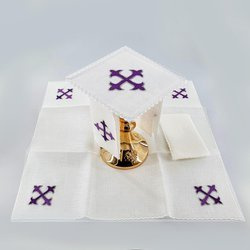 Bielizna kielichowa haftowana 100% len