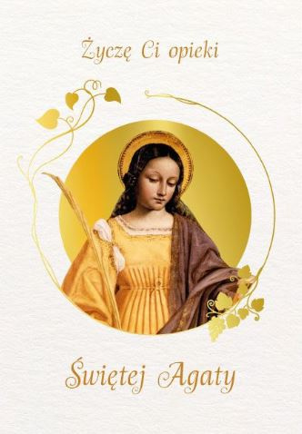Karnet ze Świętymi 13 - św. Agata