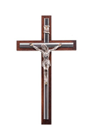 Krzyż drewniany z taśmą - 15 cm