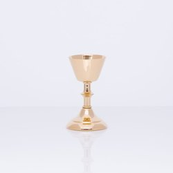 Kielich turystyczny mosiężny pozłacany