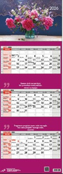 Kalendarz 2026 Trójdzielny - Kwiaty