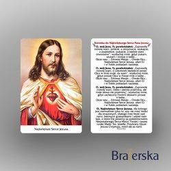 Plastikowy obrazek "Najświętsze Serce Jezusa"