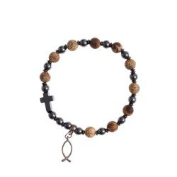 Bransoletka - dziesiątek różańca - hematyt - kamień naturalny - Pietra