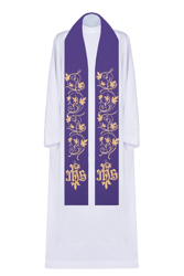 Stuła z klasycznym JHS oraz latoroślą