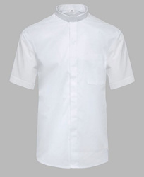 Koszula kapłańska z koloratką KRÓTKI RĘKAW - biała