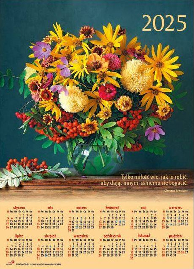 Kalendarz 2025 - plk. średni Bukiet