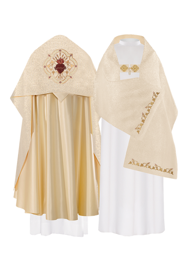 Welon liturgiczny "Serce Pana Jezusa" złoty