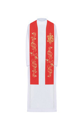 Stuła haftowana zdobiona IHS