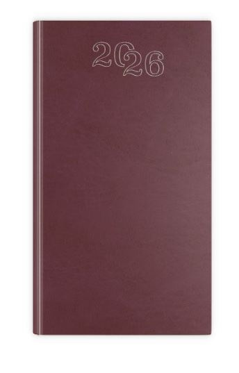 Terminarz tygodniowy STANDARD 2026 - bordowy