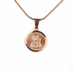 Medalik Matka Boża Częstochowska - srebrny - pozłacany