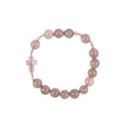 Bransoletka dziesiątka różańca Grey Agate
