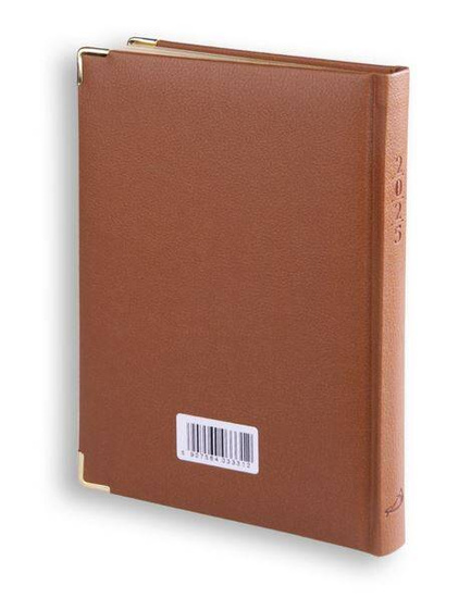Terminarz A5 LUX ZŁ. 2025 - brązowy