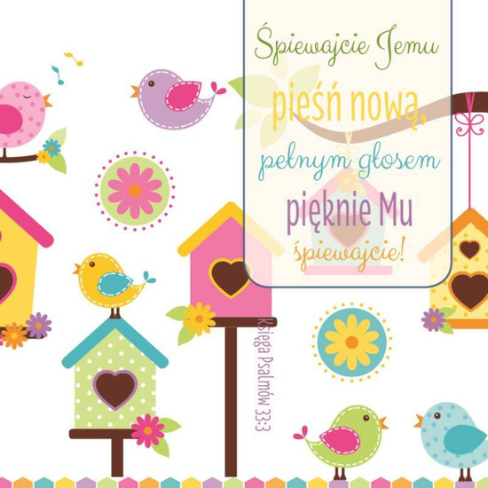 Podstawka korkowa - śpiewajcie Jemu pieśń nową