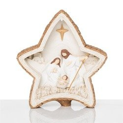 Szopka bożonarodzeniowa - Święta Rodzina - gwiazda - świecąca - Bianco