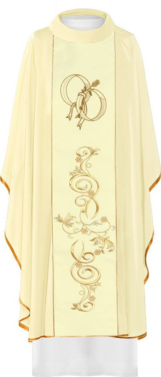 Ecru ornat haftowany ślubny "Obrączki ślubne"