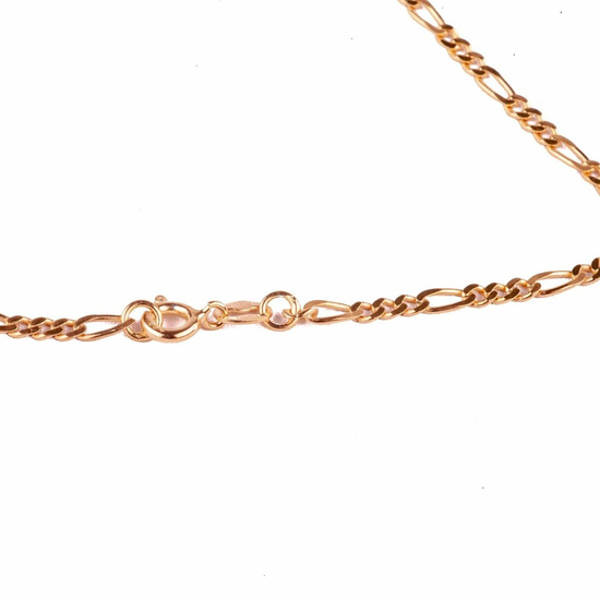 Srebrny łańcuszek - figaro (3 mm) - pozłacany