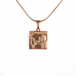 Medalik O.Pio - srebrny - pozłacany