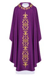 Ornat bogato haftowany z kamieniami