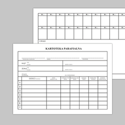 Kartoteka parafialna - 100 szt.